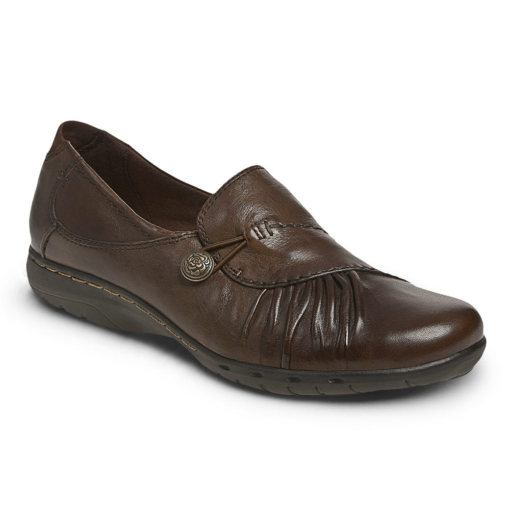 Slip-Ons Rockport Mujer Mexico - Cobb Hill Paulette Marrom Oscuro - CMDIP9643